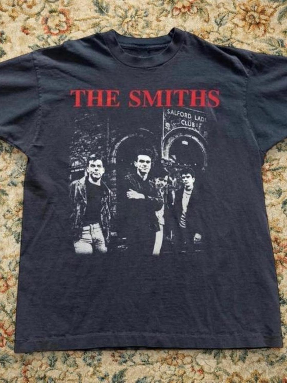 Gildan Black Short-Sleeve The Smiths Tee with Red Print